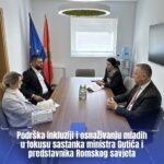 Predstavnici Romskog savjeta Crne Gore održali su danas sastanak sa ministrom socijalnog staranja, brige o porodici i demografije, gospodinom Damirom Gutićem